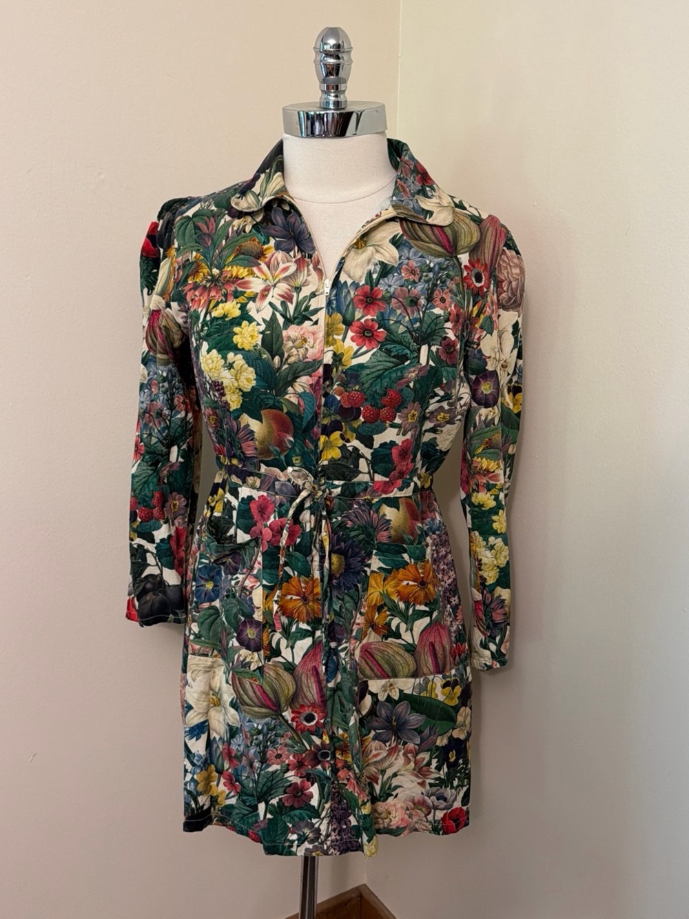 Samantha Pleet Tencel Leap Mini Dress in Flower Garden Print Size 10